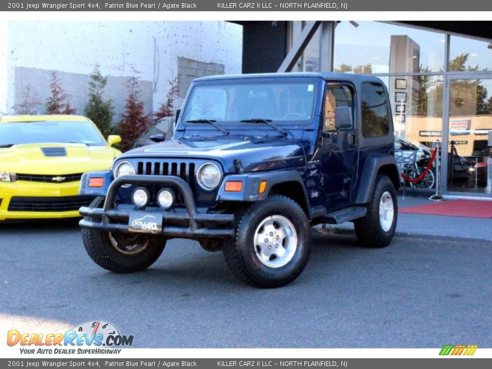 2001 Jeep Wrangler Sport 4x4 Patriot Blue Pearl / Agate Black Photo #3