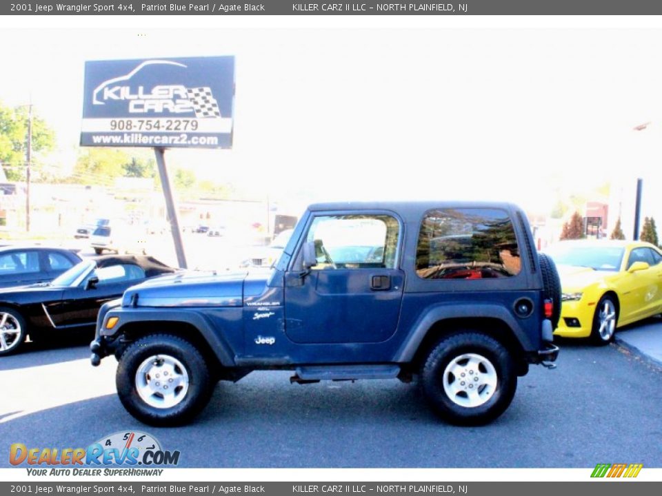 2001 Jeep Wrangler Sport 4x4 Patriot Blue Pearl / Agate Black Photo #4