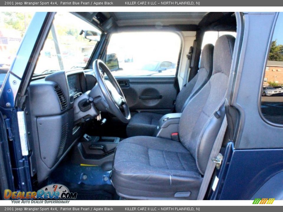 2001 Jeep Wrangler Sport 4x4 Patriot Blue Pearl / Agate Black Photo #13