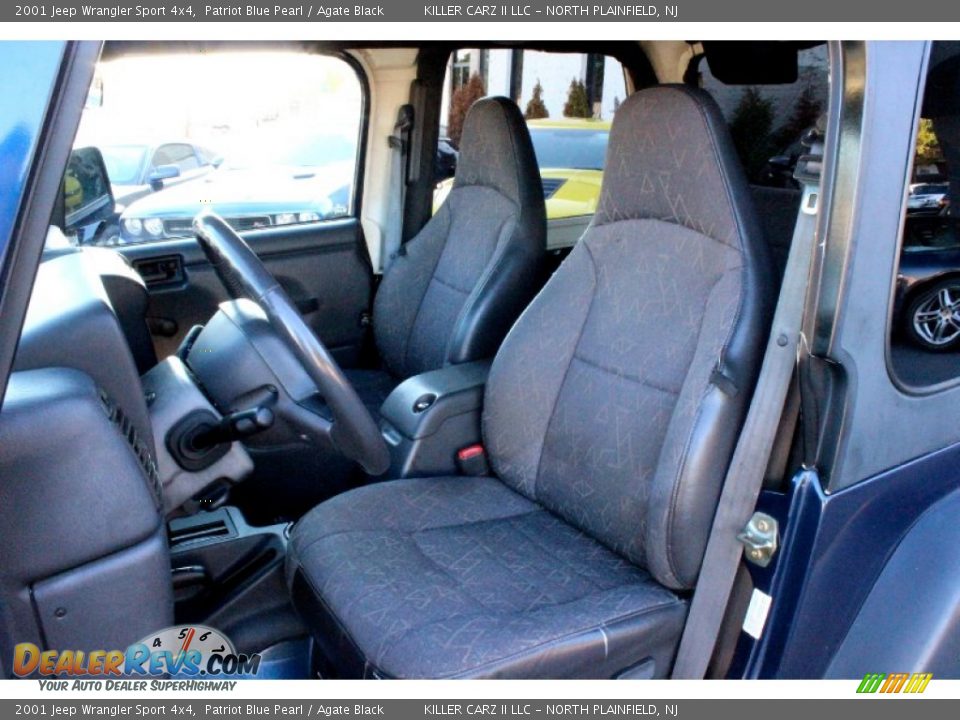 2001 Jeep Wrangler Sport 4x4 Patriot Blue Pearl / Agate Black Photo #14