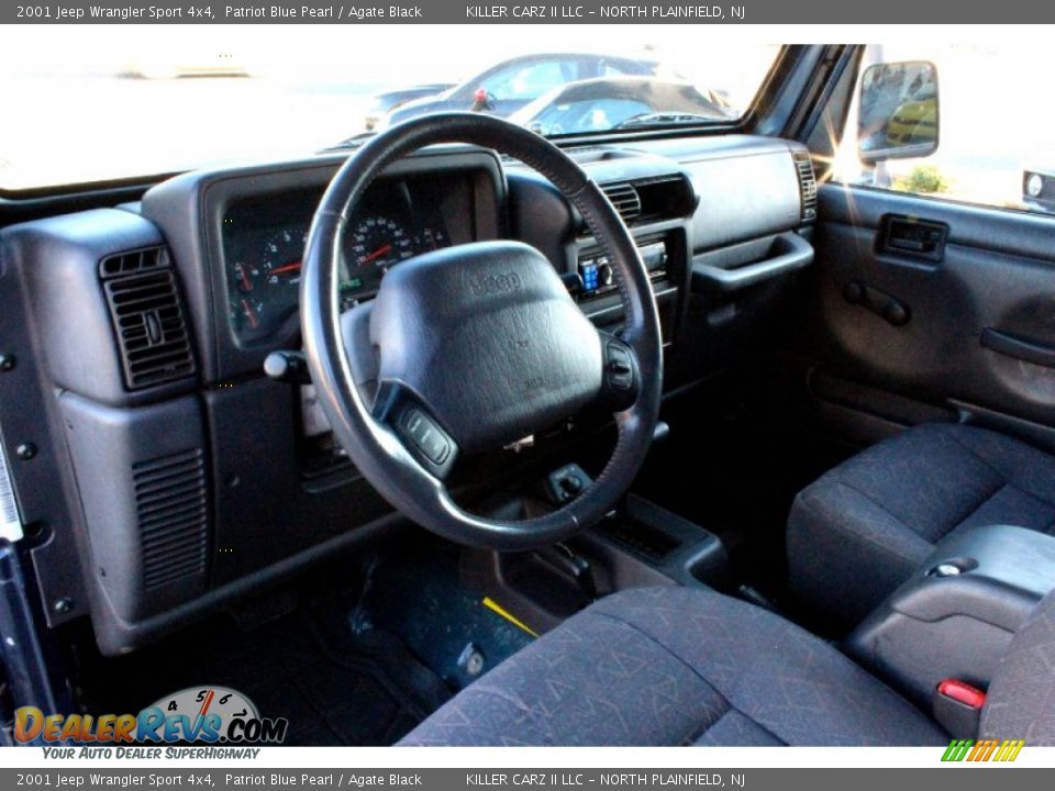 2001 Jeep Wrangler Sport 4x4 Patriot Blue Pearl / Agate Black Photo #15