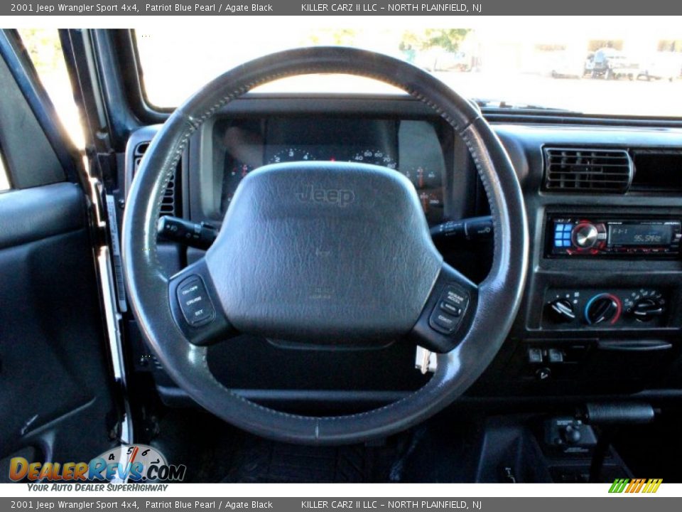 2001 Jeep Wrangler Sport 4x4 Patriot Blue Pearl / Agate Black Photo #16