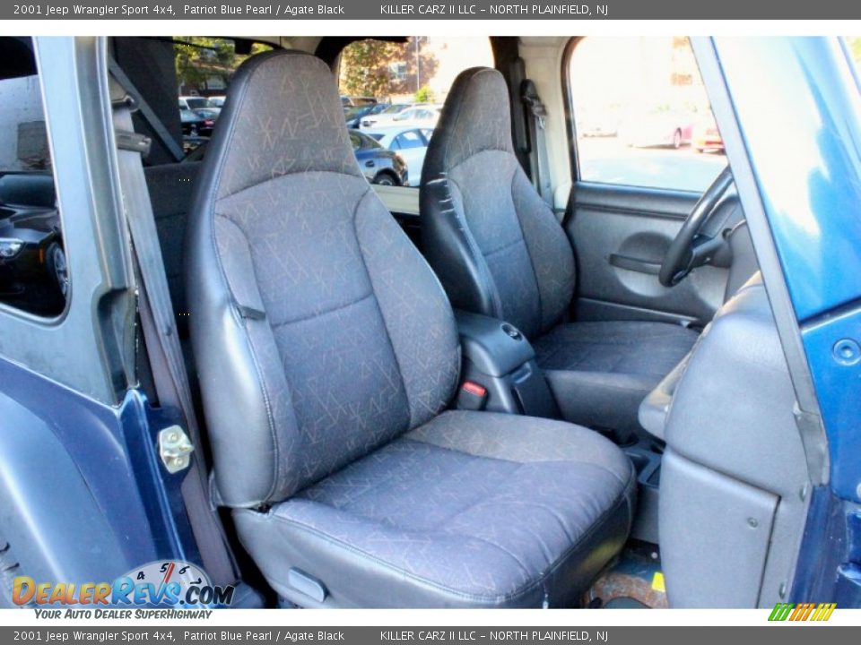2001 Jeep Wrangler Sport 4x4 Patriot Blue Pearl / Agate Black Photo #20