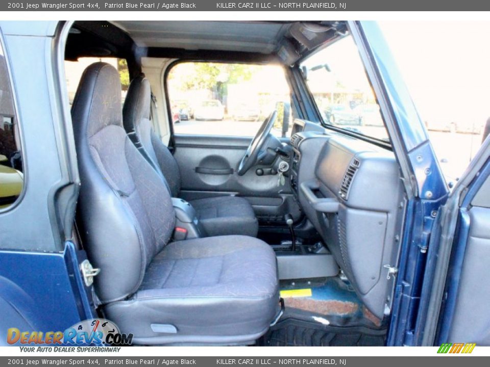 2001 Jeep Wrangler Sport 4x4 Patriot Blue Pearl / Agate Black Photo #21