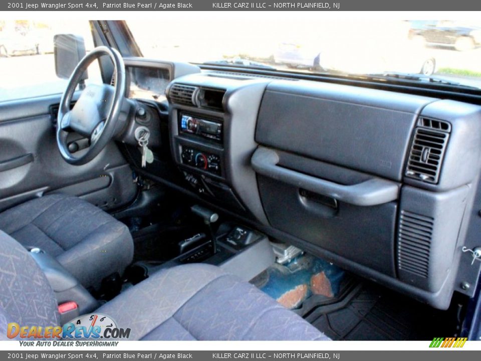 2001 Jeep Wrangler Sport 4x4 Patriot Blue Pearl / Agate Black Photo #22