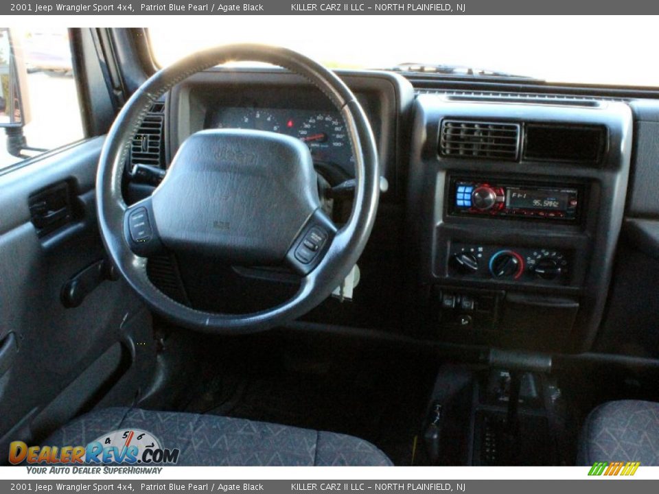 2001 Jeep Wrangler Sport 4x4 Patriot Blue Pearl / Agate Black Photo #23