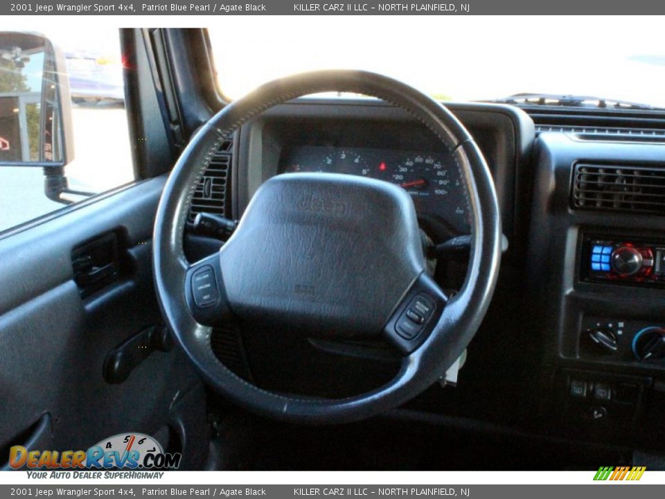 2001 Jeep Wrangler Sport 4x4 Patriot Blue Pearl / Agate Black Photo #24