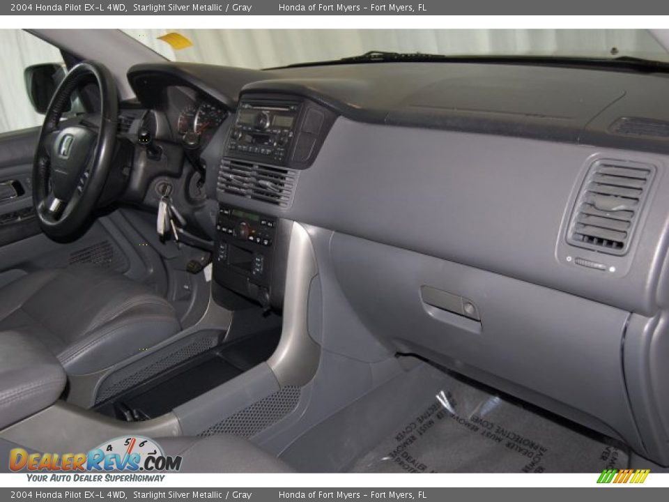 2004 Honda Pilot EX-L 4WD Starlight Silver Metallic / Gray Photo #33