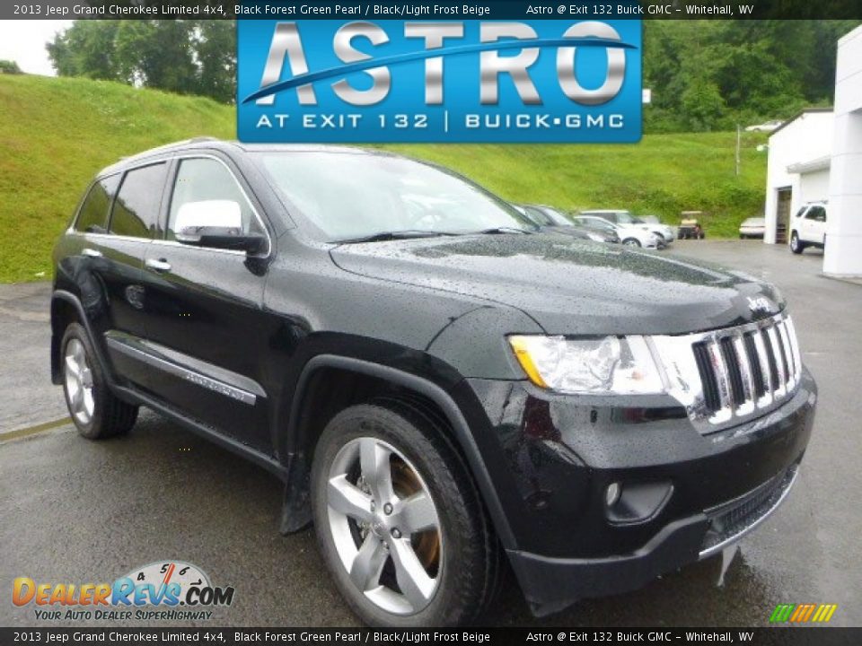 2013 Jeep Grand Cherokee Limited 4x4 Black Forest Green Pearl / Black/Light Frost Beige Photo #1