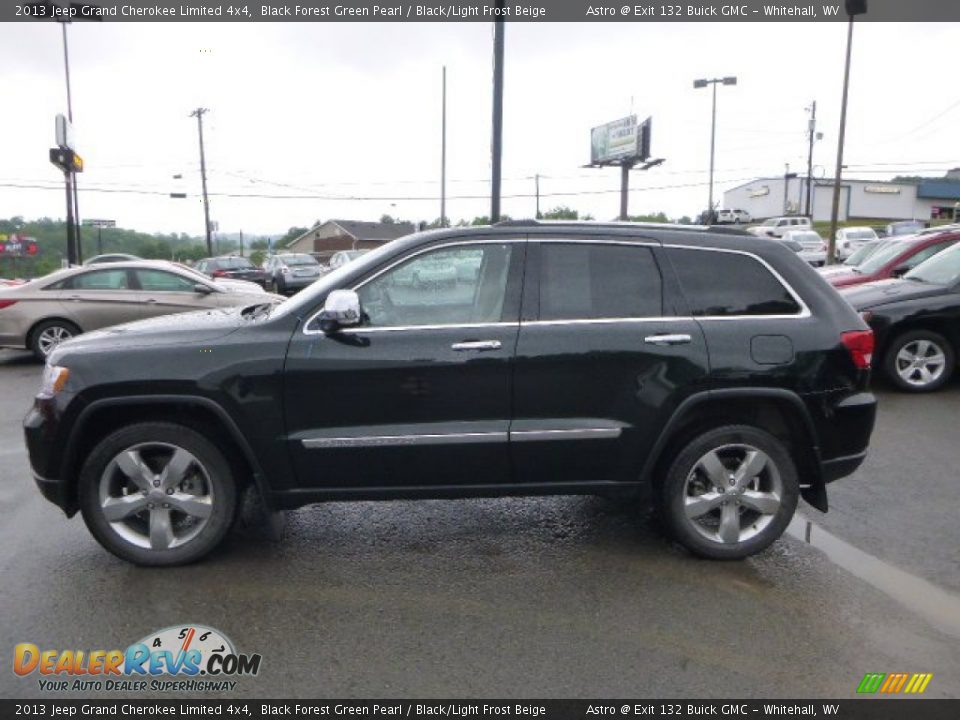 2013 Jeep Grand Cherokee Limited 4x4 Black Forest Green Pearl / Black/Light Frost Beige Photo #6