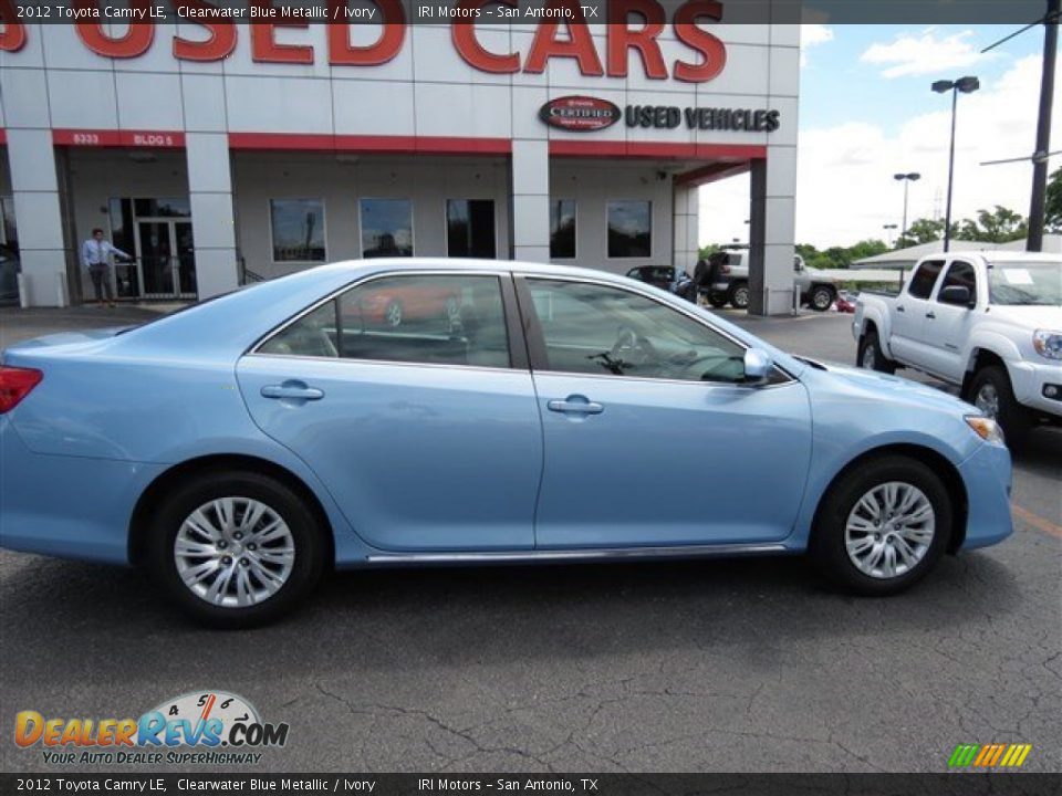 2012 Toyota Camry LE Clearwater Blue Metallic / Ivory Photo #8