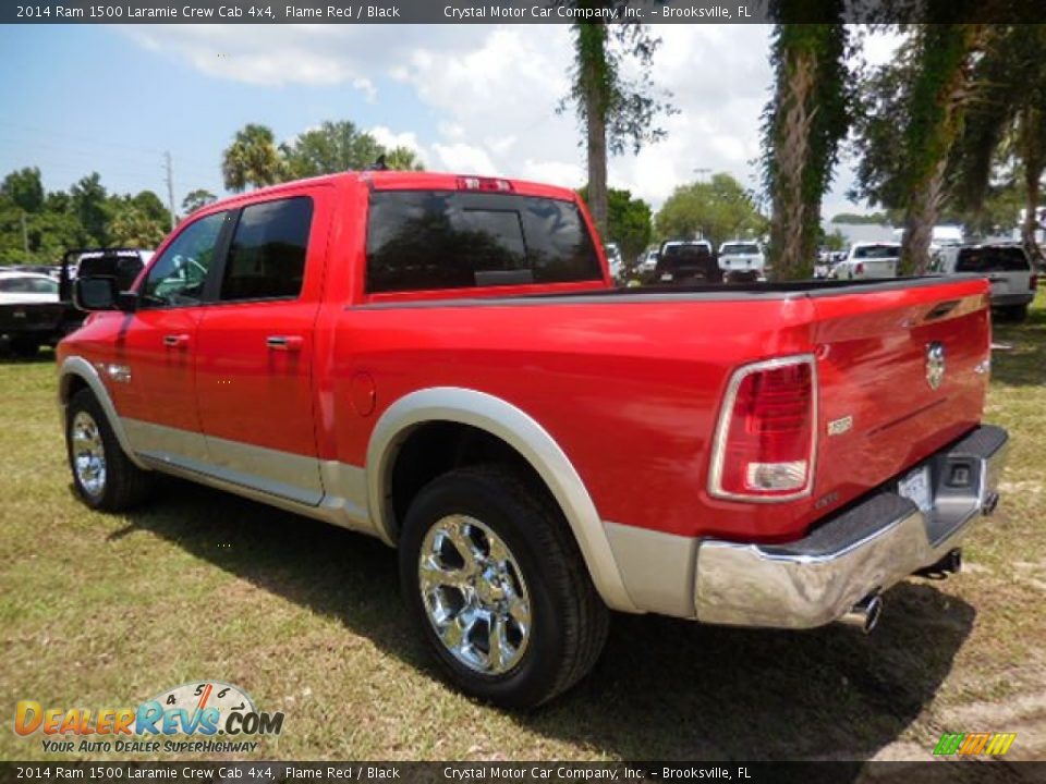 2014 Ram 1500 Laramie Crew Cab 4x4 Flame Red / Black Photo #3