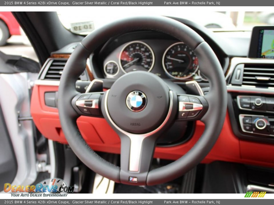 2015 BMW 4 Series 428i xDrive Coupe Steering Wheel Photo #18