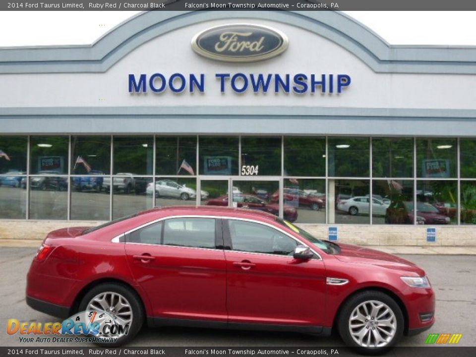 2014 Ford Taurus Limited Ruby Red / Charcoal Black Photo #1