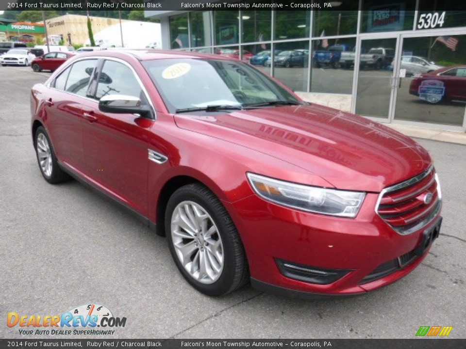 2014 Ford Taurus Limited Ruby Red / Charcoal Black Photo #2