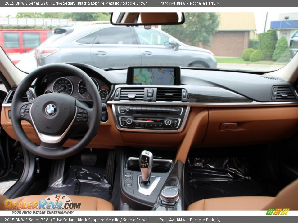 2015 BMW 3 Series 328i xDrive Sedan Black Sapphire Metallic / Saddle Brown Photo #15