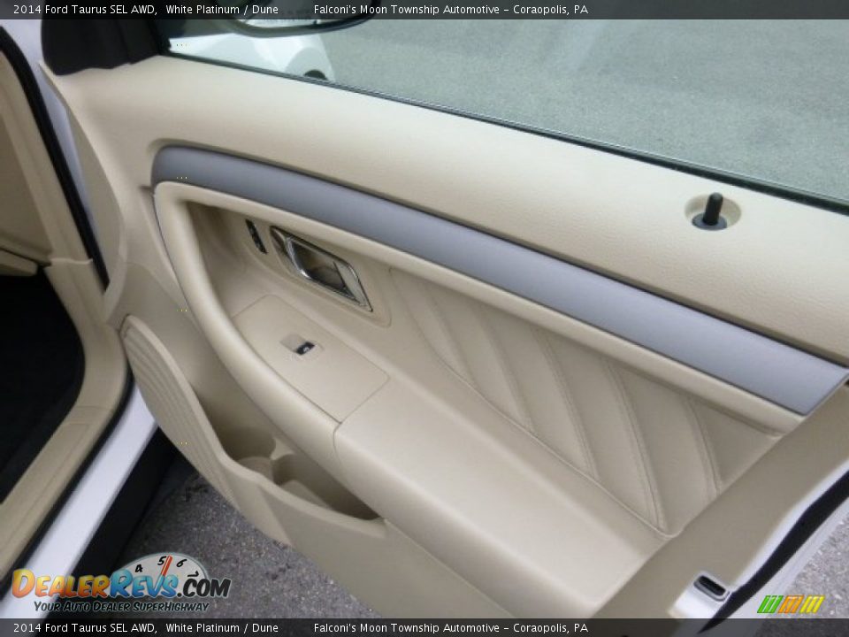 2014 Ford Taurus SEL AWD White Platinum / Dune Photo #12