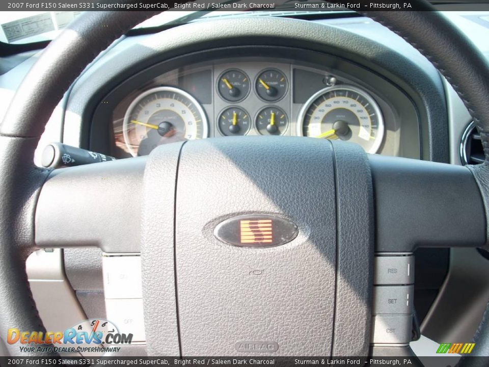 2007 Ford F150 Saleen S331 Supercharged SuperCab Bright Red / Saleen Dark Charcoal Photo #22