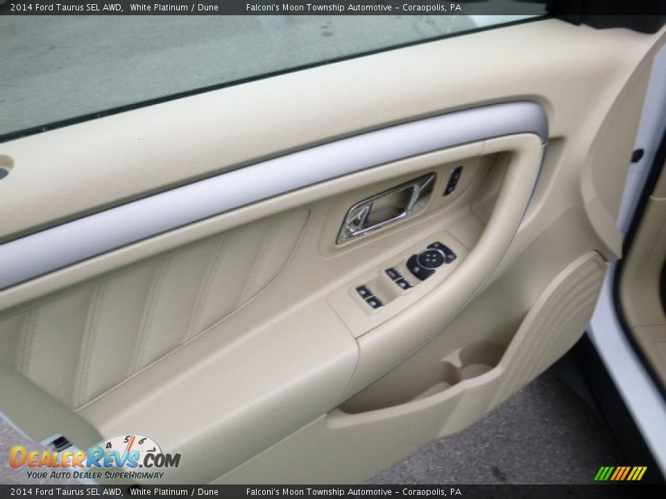 2014 Ford Taurus SEL AWD White Platinum / Dune Photo #17