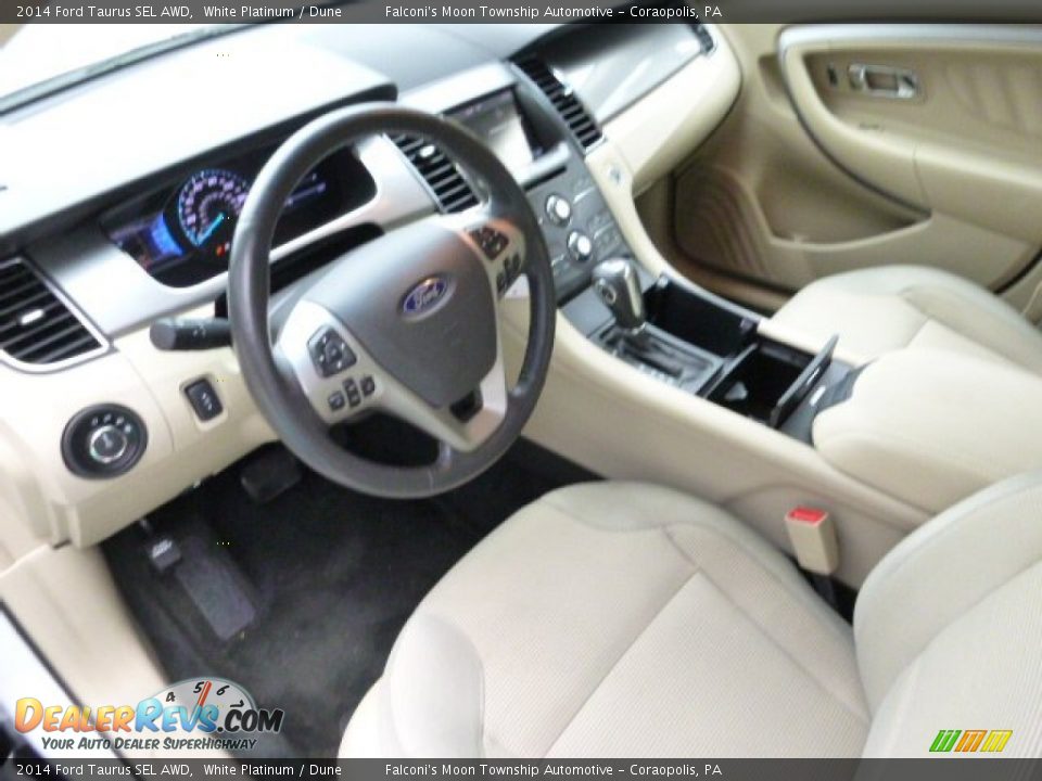 2014 Ford Taurus SEL AWD White Platinum / Dune Photo #19