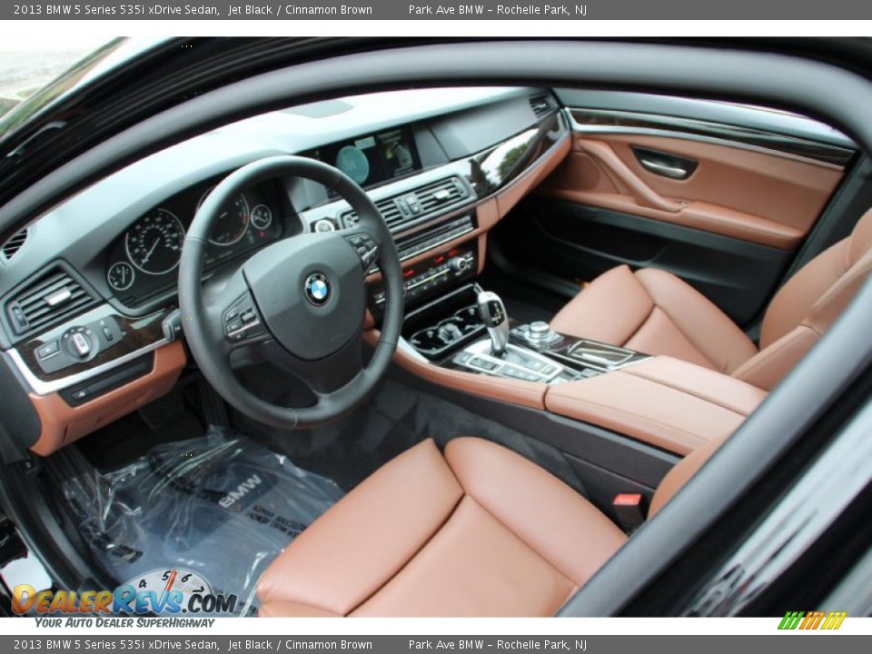 2013 BMW 5 Series 535i xDrive Sedan Jet Black / Cinnamon Brown Photo #10