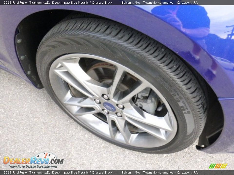 2013 Ford Fusion Titanium AWD Deep Impact Blue Metallic / Charcoal Black Photo #4