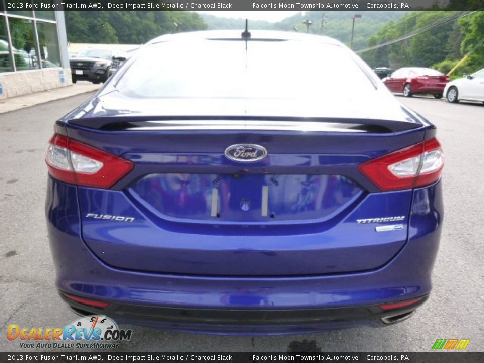 2013 Ford Fusion Titanium AWD Deep Impact Blue Metallic / Charcoal Black Photo #6