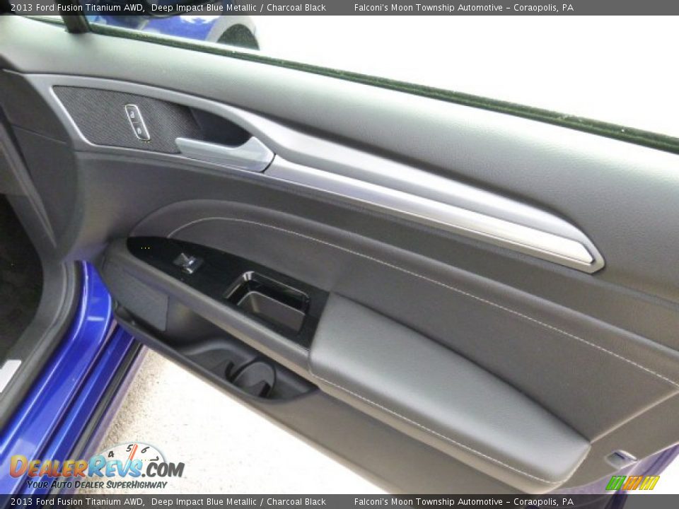 2013 Ford Fusion Titanium AWD Deep Impact Blue Metallic / Charcoal Black Photo #11