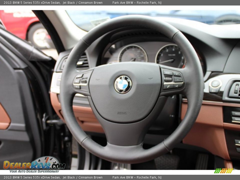 2013 BMW 5 Series 535i xDrive Sedan Jet Black / Cinnamon Brown Photo #18