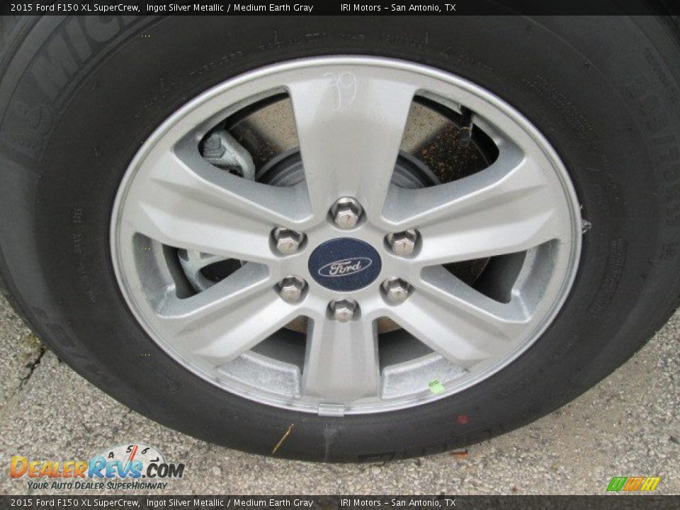 2015 Ford F150 XL SuperCrew Ingot Silver Metallic / Medium Earth Gray Photo #4