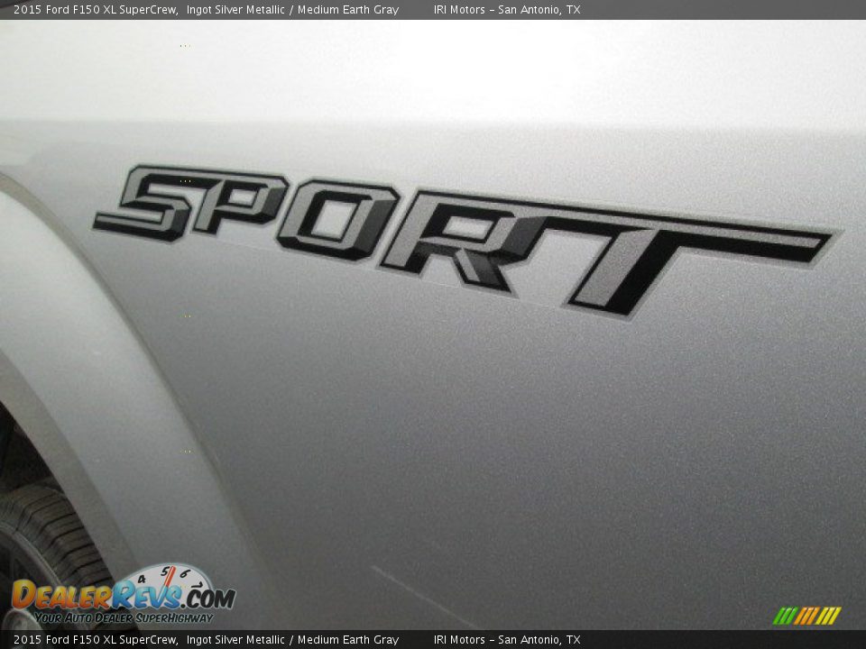 2015 Ford F150 XL SuperCrew Ingot Silver Metallic / Medium Earth Gray Photo #13