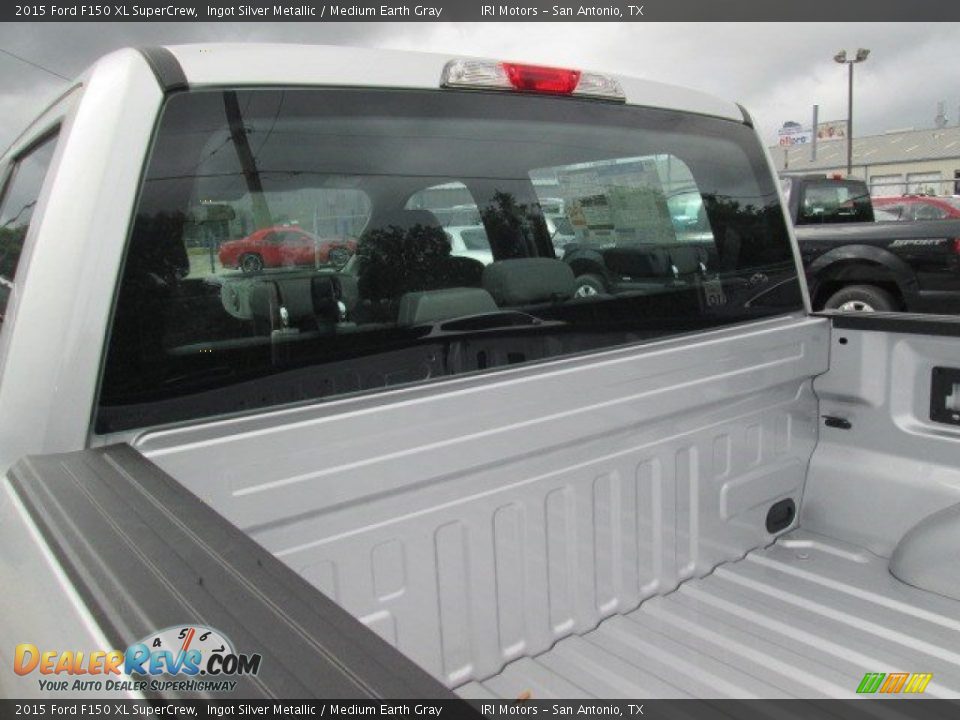 2015 Ford F150 XL SuperCrew Ingot Silver Metallic / Medium Earth Gray Photo #14