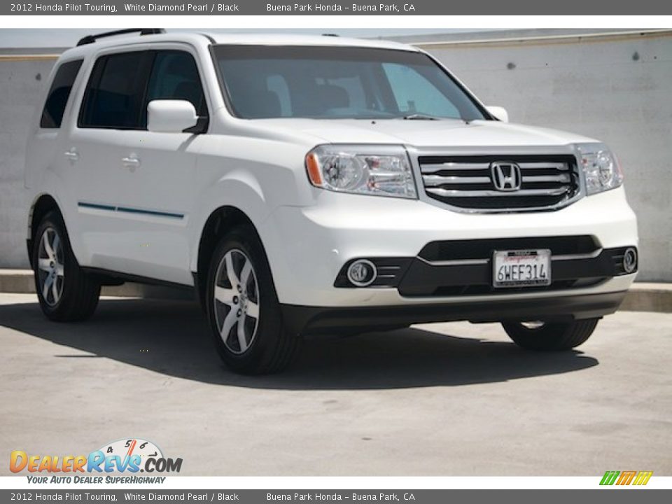 2012 Honda Pilot Touring White Diamond Pearl / Black Photo #1
