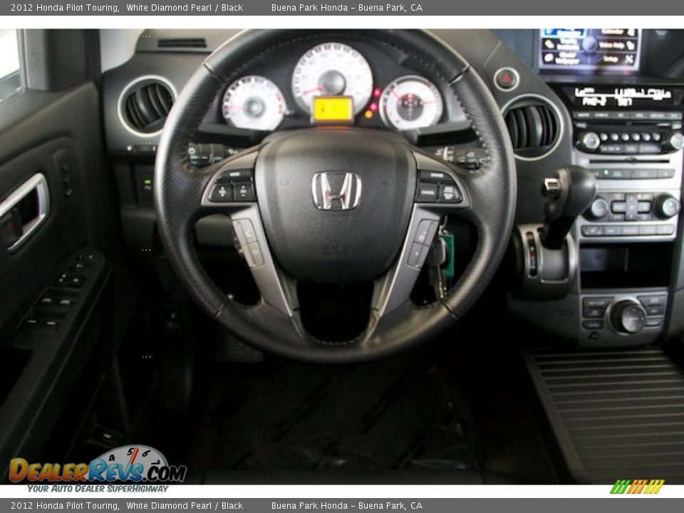 2012 Honda Pilot Touring White Diamond Pearl / Black Photo #5