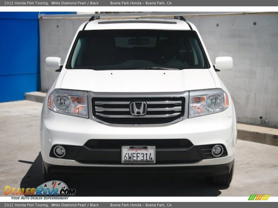 2012 Honda Pilot Touring White Diamond Pearl / Black Photo #7