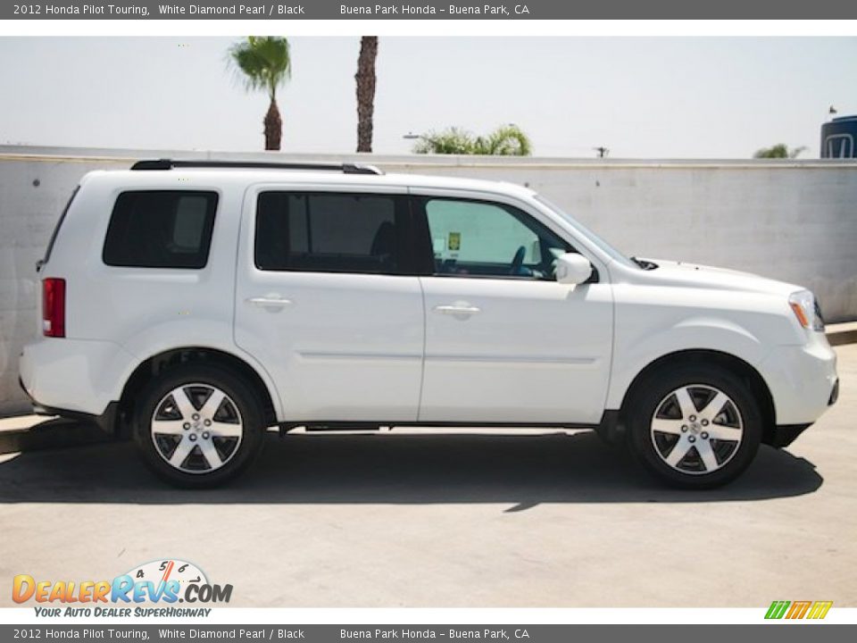 2012 Honda Pilot Touring White Diamond Pearl / Black Photo #8