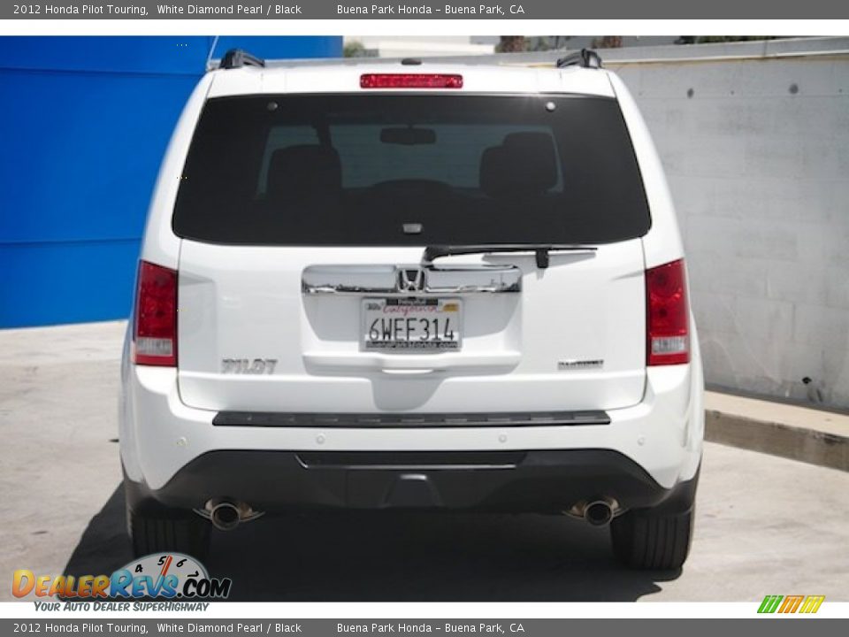 2012 Honda Pilot Touring White Diamond Pearl / Black Photo #9