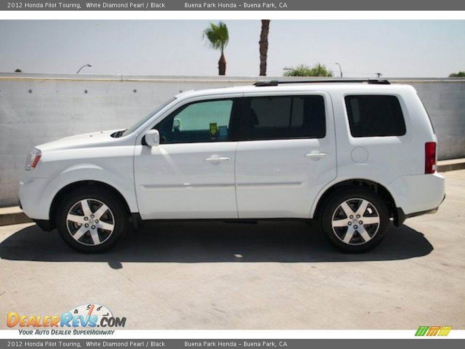 2012 Honda Pilot Touring White Diamond Pearl / Black Photo #10