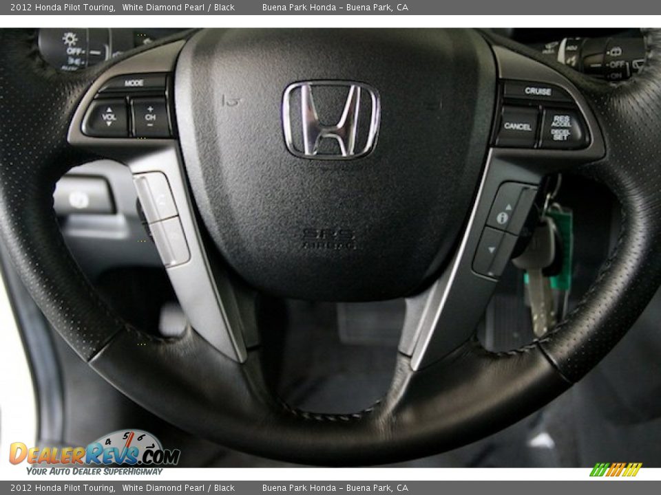 2012 Honda Pilot Touring White Diamond Pearl / Black Photo #11