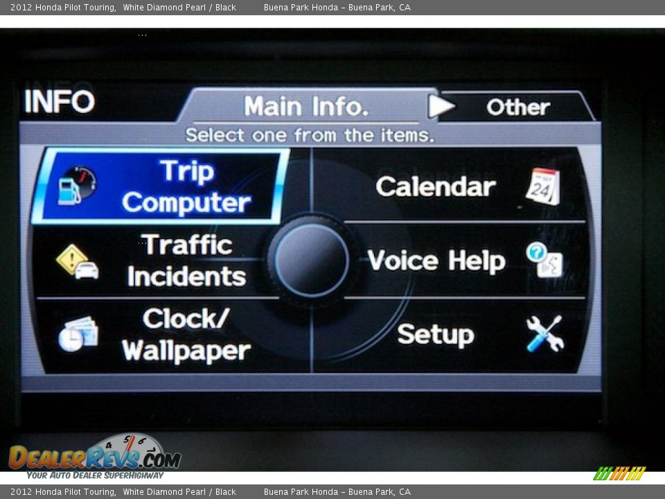 2012 Honda Pilot Touring White Diamond Pearl / Black Photo #24