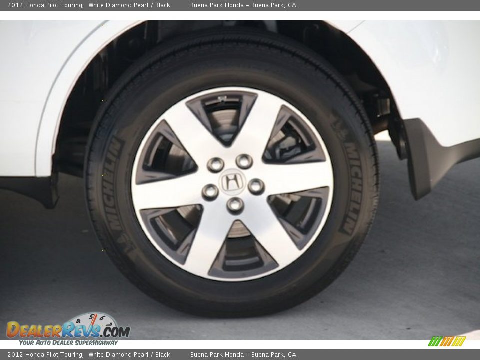 2012 Honda Pilot Touring White Diamond Pearl / Black Photo #34