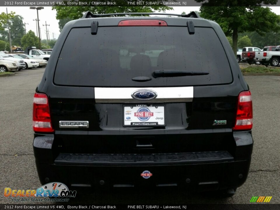 2012 Ford Escape Limited V6 4WD Ebony Black / Charcoal Black Photo #8