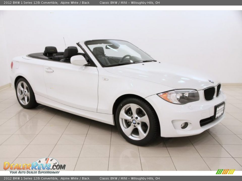 2012 BMW 1 Series 128i Convertible Alpine White / Black Photo #1