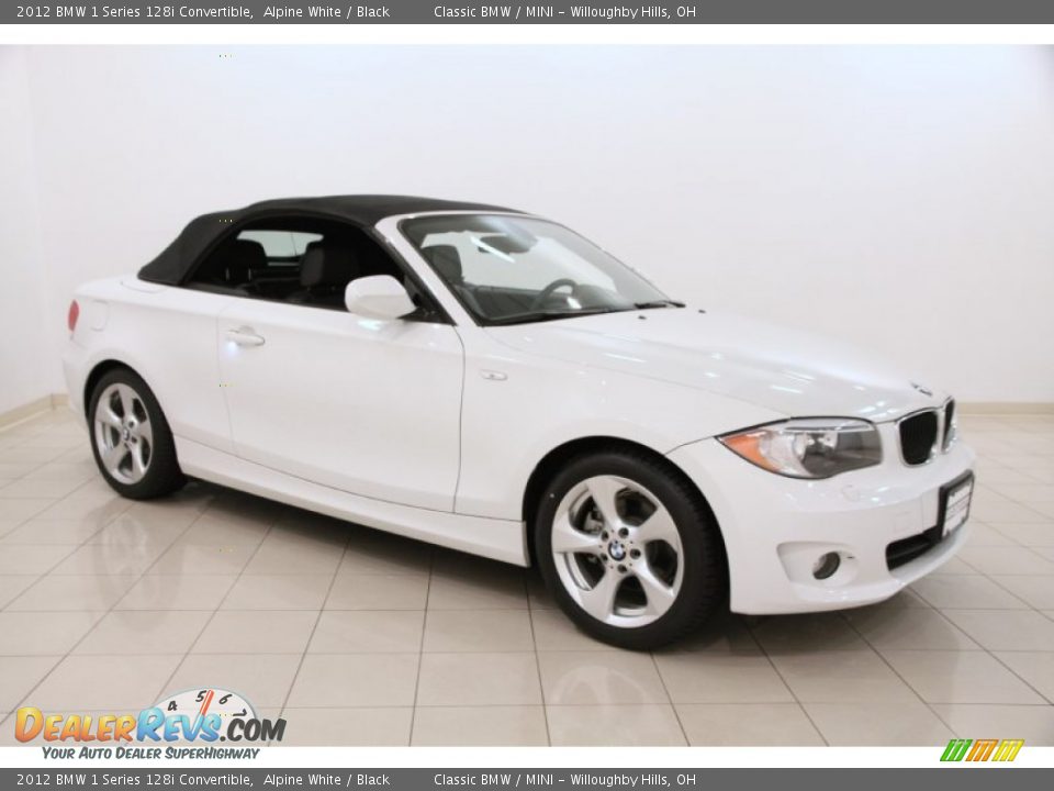 2012 BMW 1 Series 128i Convertible Alpine White / Black Photo #2