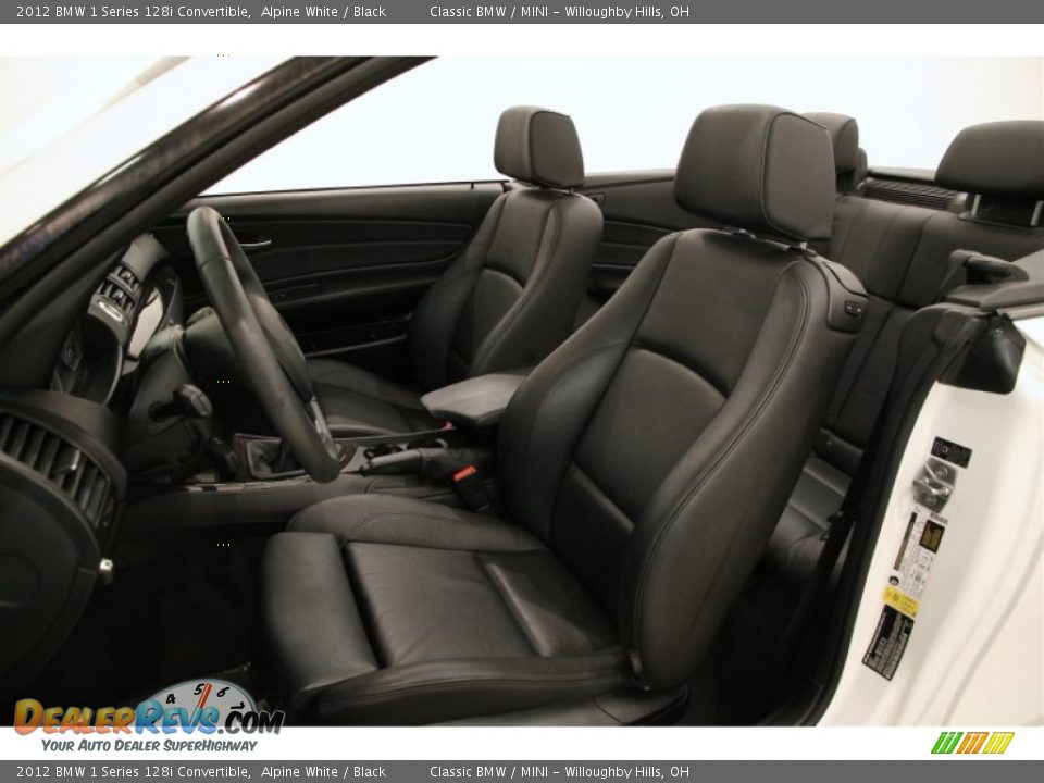 2012 BMW 1 Series 128i Convertible Alpine White / Black Photo #6