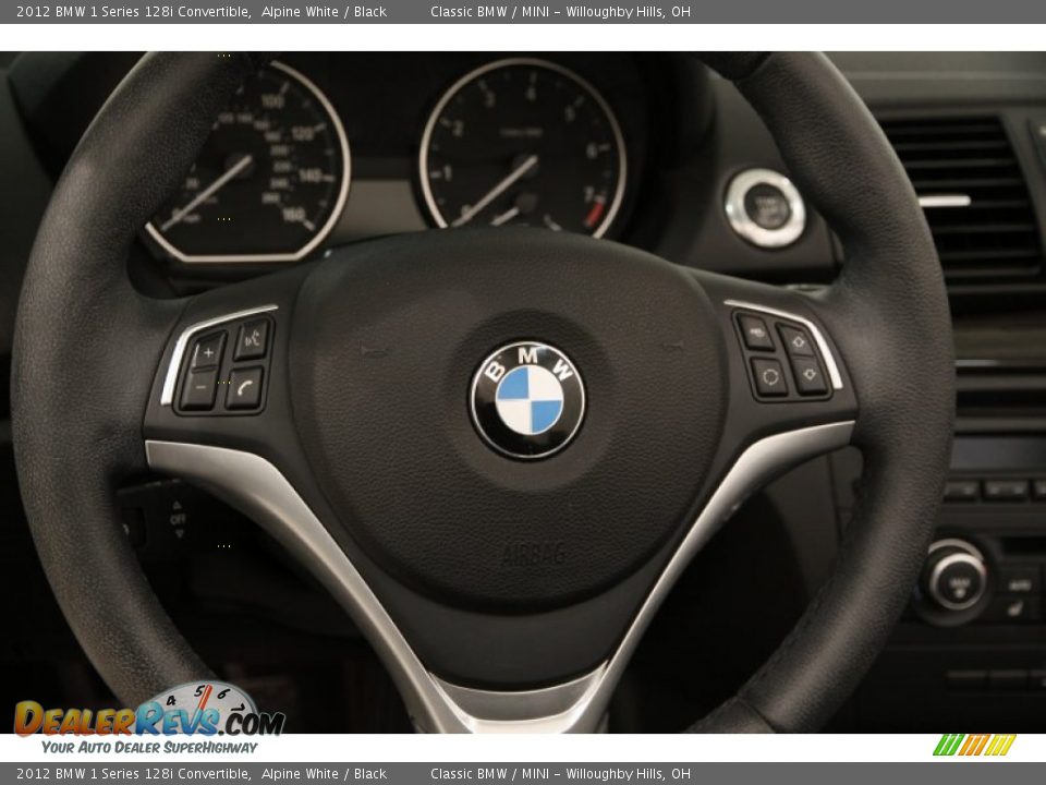 2012 BMW 1 Series 128i Convertible Alpine White / Black Photo #8
