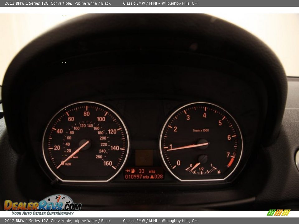 2012 BMW 1 Series 128i Convertible Alpine White / Black Photo #9