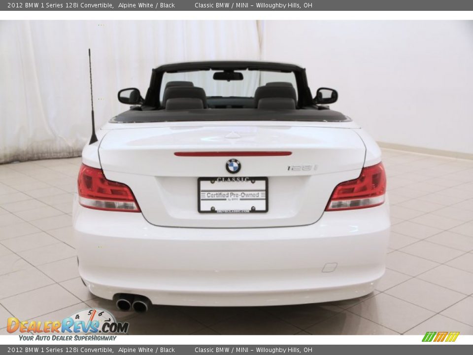 2012 BMW 1 Series 128i Convertible Alpine White / Black Photo #15