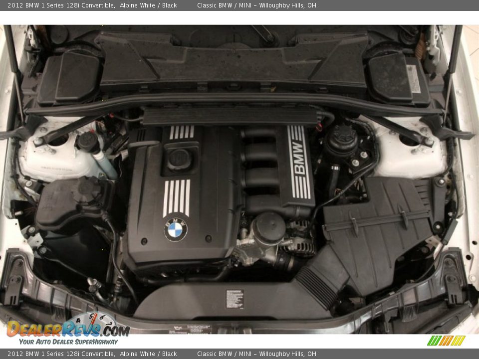 2012 BMW 1 Series 128i Convertible Alpine White / Black Photo #16