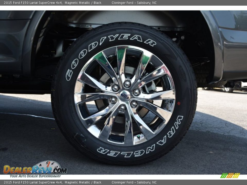 2015 Ford F150 Lariat SuperCrew 4x4 Magnetic Metallic / Black Photo #5